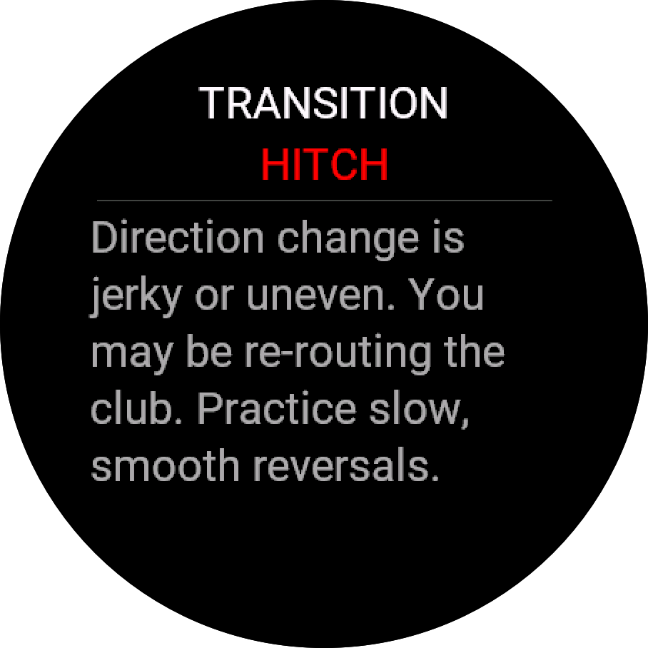 Coaching tip for transition